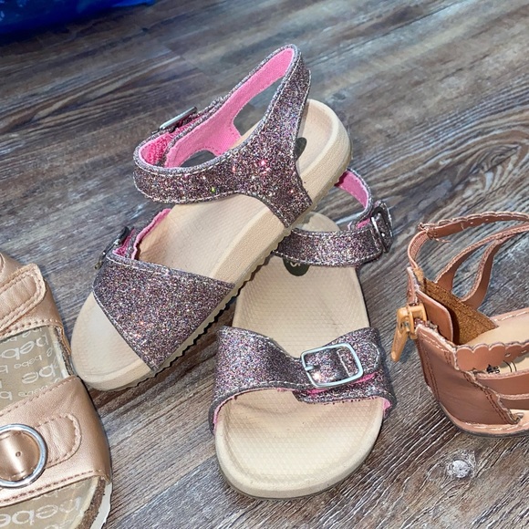 BEBE WONDER NATION DR SCHOLLS GIRLS SANDAL LOT OF 3 PAIRS SZ 8 GLITTER SPARKLE - Picture 3 of 11